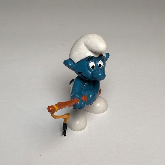 Vintage Fishing Smurf Figure – Bully – West Germany – © Peyo - Picture 3 of 9